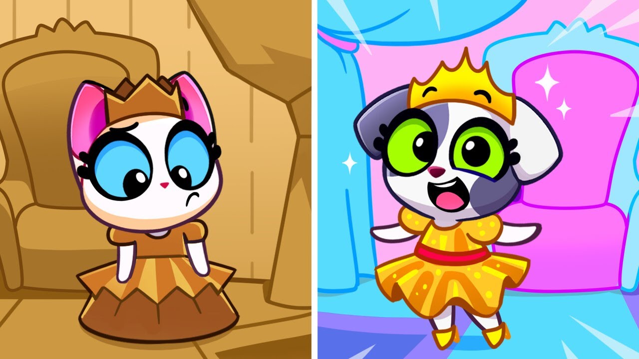 Rich VS Poor Princess Story | Baby Cat Learns about Friendship 😍 by Paws & Play