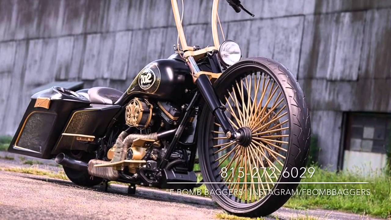 F BOMB Baggers Big Wheel Harley Bagger Builds from 2014-2015