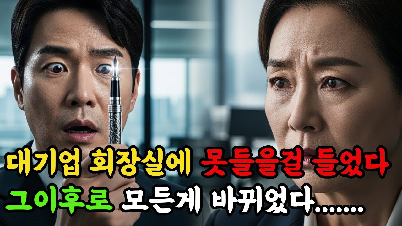 대기업 회장실에서 못들을걸 들었다. 그이후로 모든게 바뀌었다..../오디오북/사연/노후생활/부노자식갈등/이야기/시니어사연/노후사연
