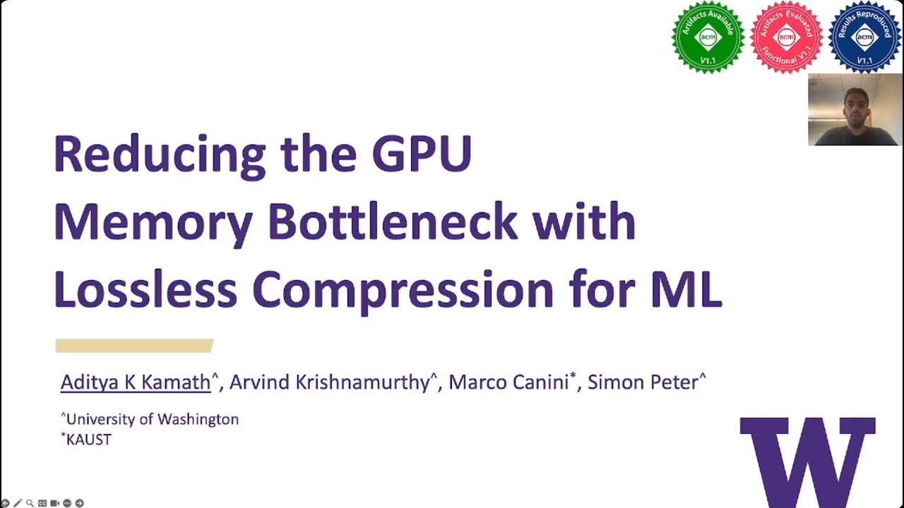 [EuroSys 2026] Reducing the GPU Memory Bottleneck with Lossless Compression for ML