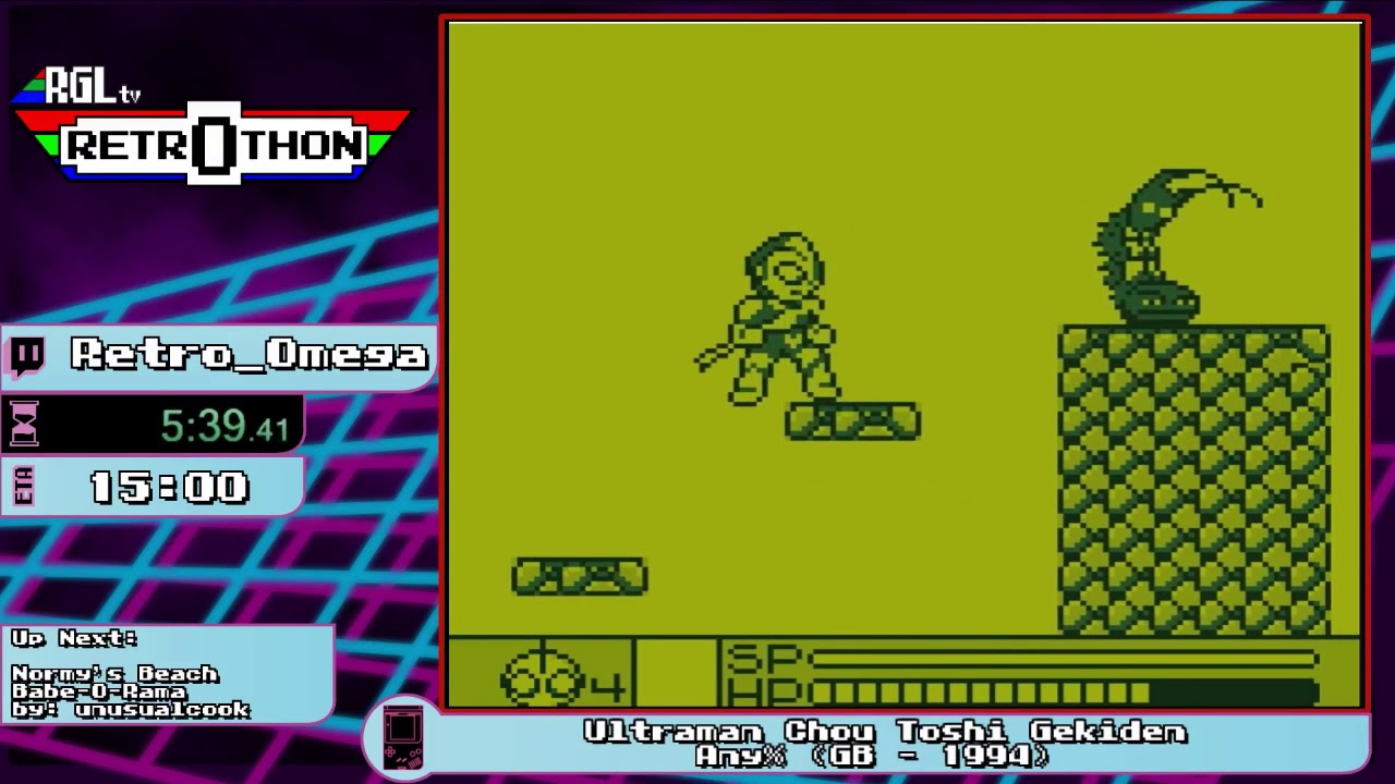 Retrothon [033] - Ultraman Chou Toshi Gekiden any% (GAMEBOY - 1994) by Retro_Omega