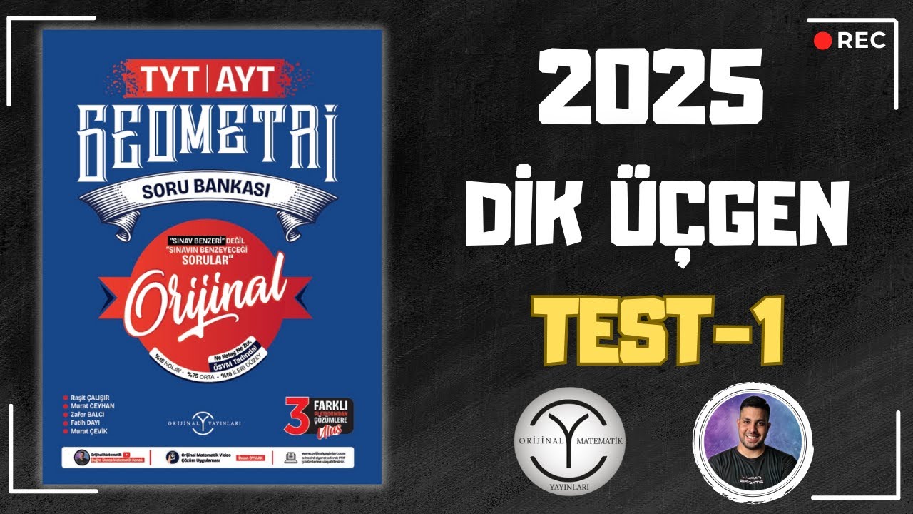 Dik Ve Özel Üçgenler | Test-1 | TYT-AYT Orijinal Geometri Soru Bankası 2025 ‪ ‪@bugraunses ‬
