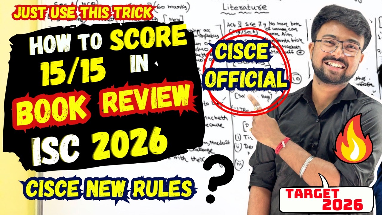 ISC LANGUAGE 2026: How to score 15/15 in BOOK REVIEW?✅ CISCE Official Format!😱BAAP STRATEGY TRICK✅