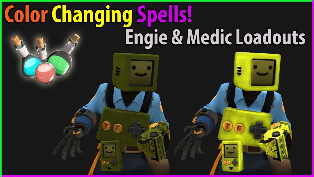 TF2: Amazing Color-Changing Spells! (Engie & Medic Loadouts)