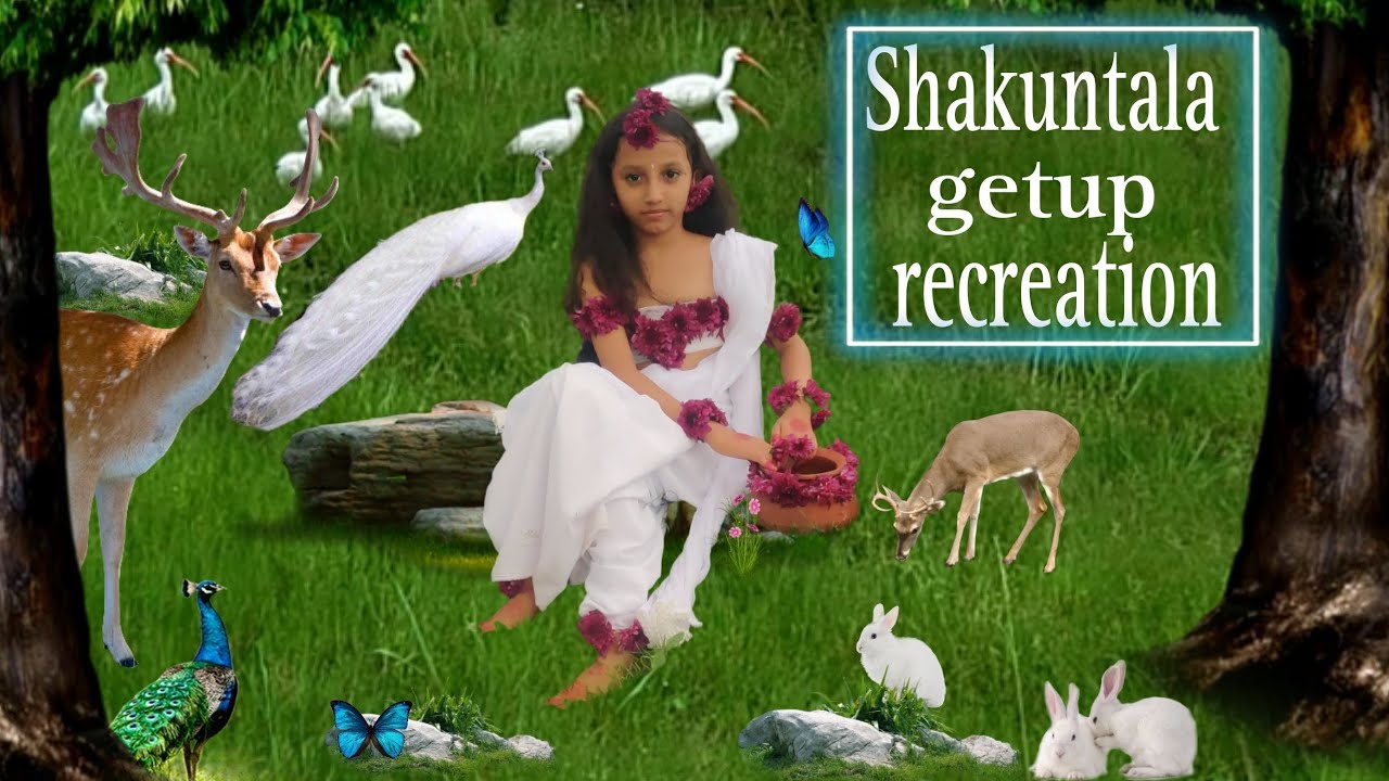 Shakuntala getup recreation || Shakuntala || Easy saree draping || flower jewellery making