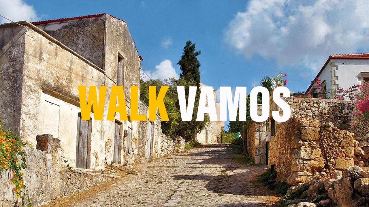 Walking in Medieval Vamos Village, Crete