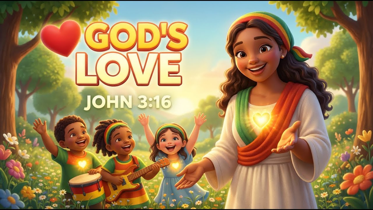 GOD’S LOVE “John 3:16” | Children of light with Aunty Mitchelle | Bible songs | For Kids