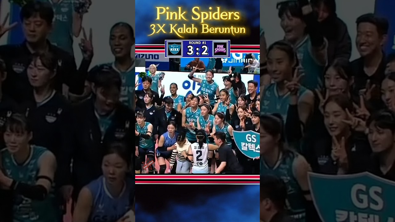 Pink Spiders' 3rd defeat vs GS Caltex (3:2)