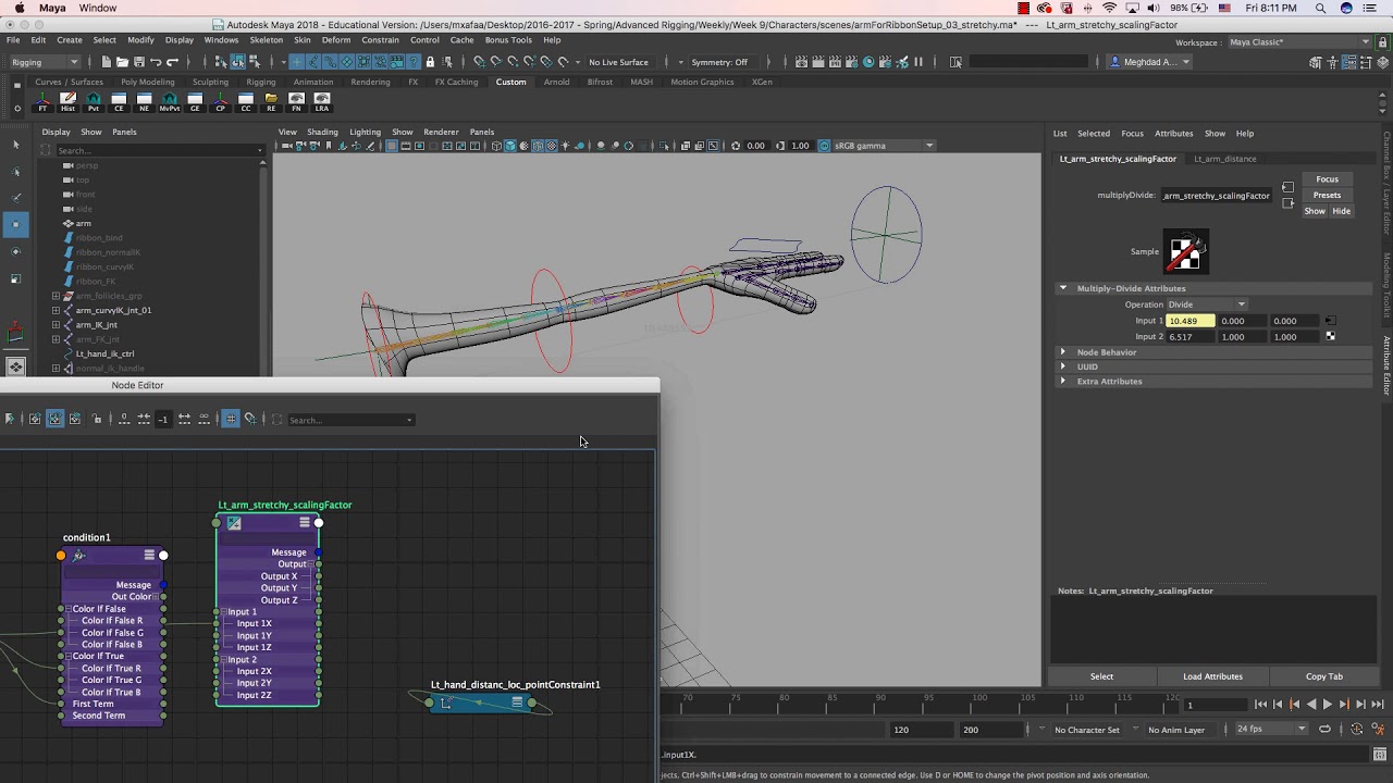 Stretchy Arm in Ribbon Method