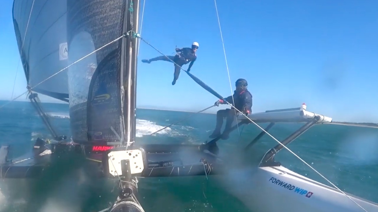Insane Trapeze Save! | Nacra F20 Capsize During Record Attempt