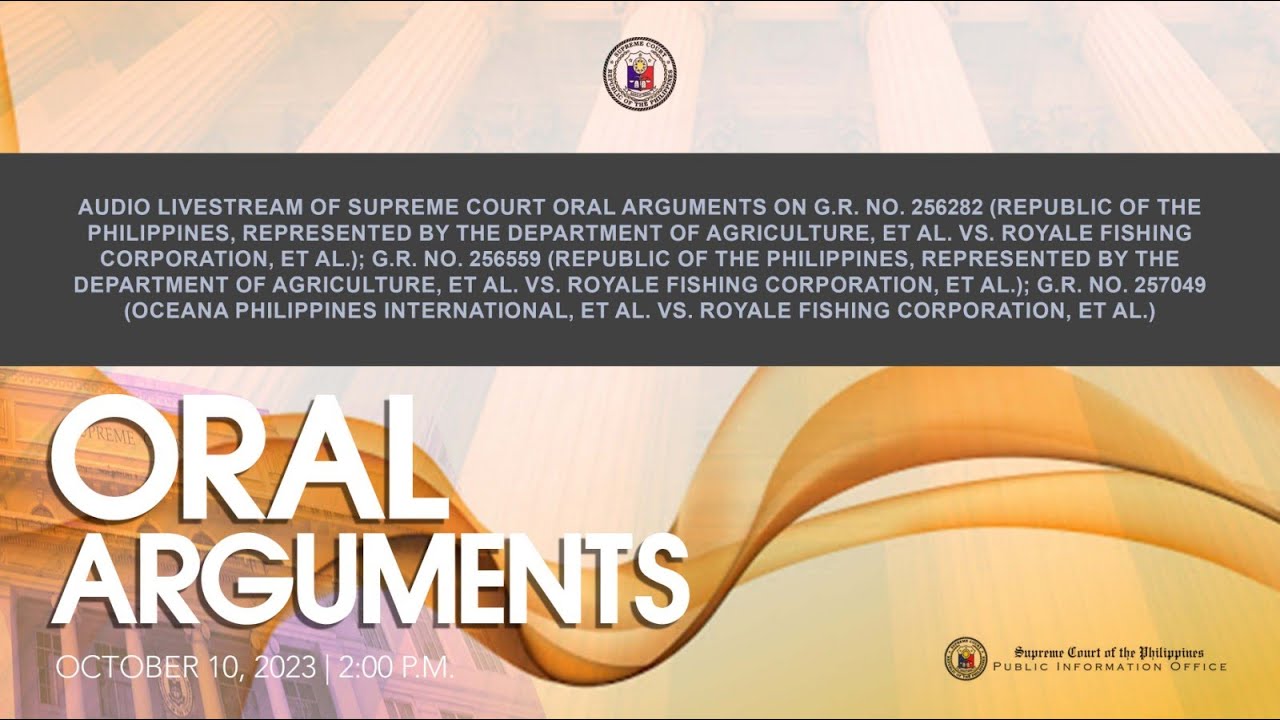 ORAL ARGUMENTS ON G.R. No. 256282 / G.R. No. 256559 / G.R. No. 257049 - October 10, 2023