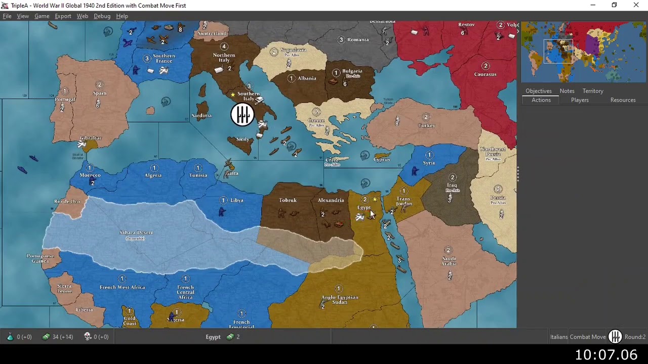 Axis and Allies Full-Game Speedrun (TripleA Global 1940 Any% Hard AI Axis Victory in 21:56) [PB]