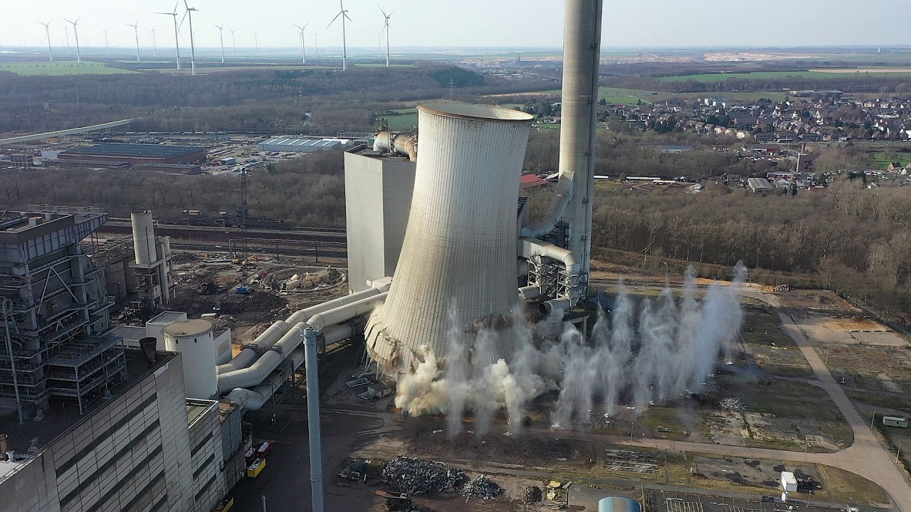 Sprengung Kühlturm Kraftwerk Frimmersdorf am 26.02.2026