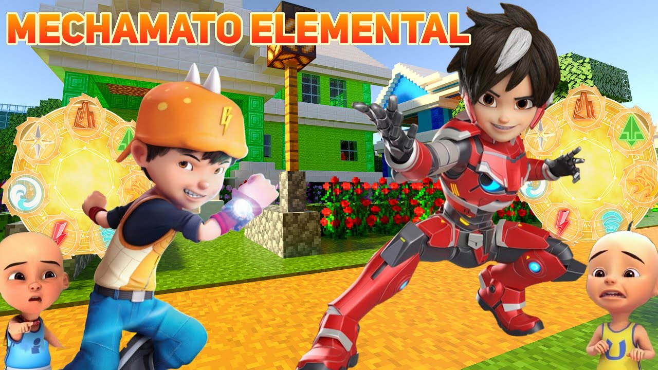 MECHAMATO MENDAPATKAN KUASA ELEMENTAL DARI BOBOIBOY? UPIN IPIN KAGET!