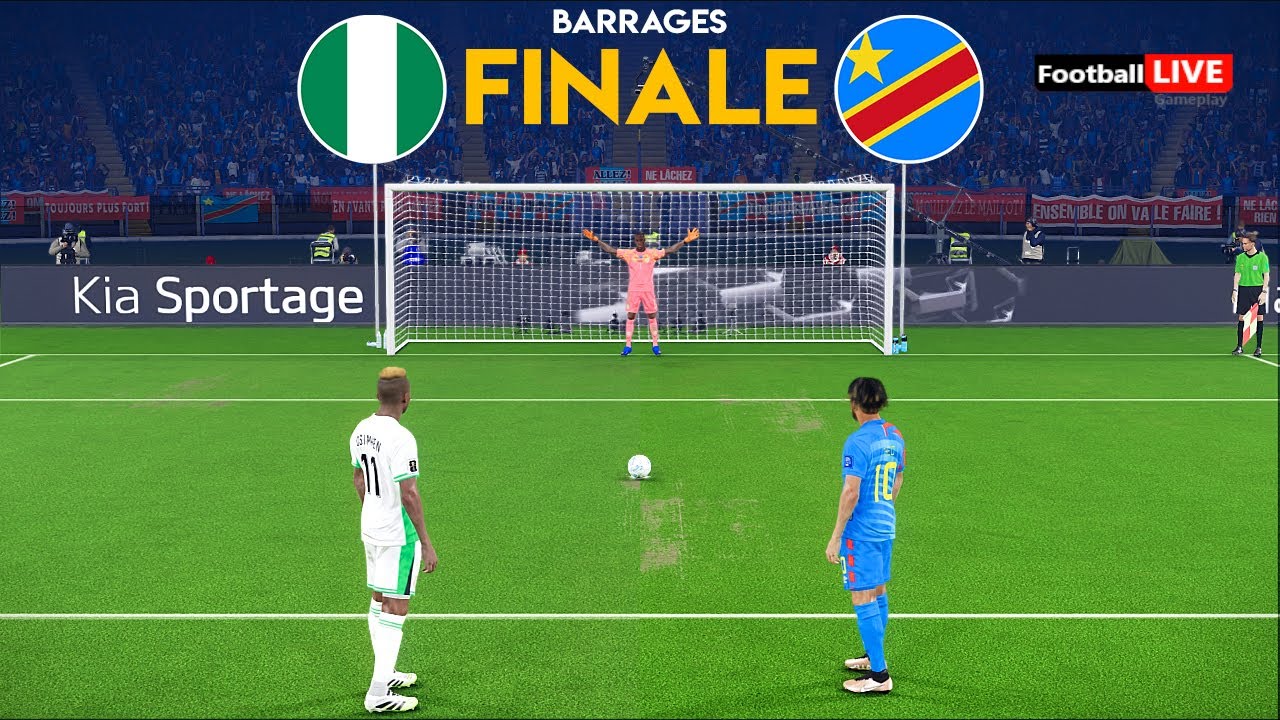 Nigeria 🆚 RD Congo - Penalty Shootout | Finale Barrages Coupe du Monde 2026 | eFootball PES