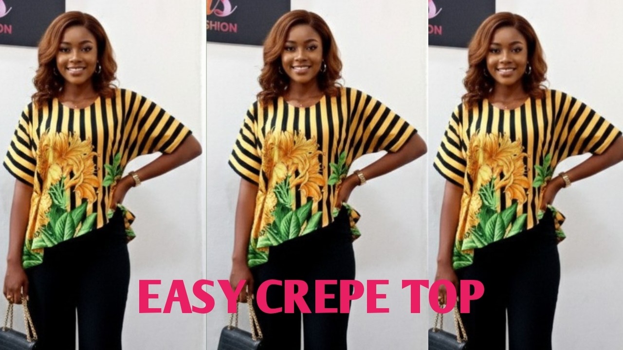How To Cut and Sew a Striped Crepe Top #Beginner