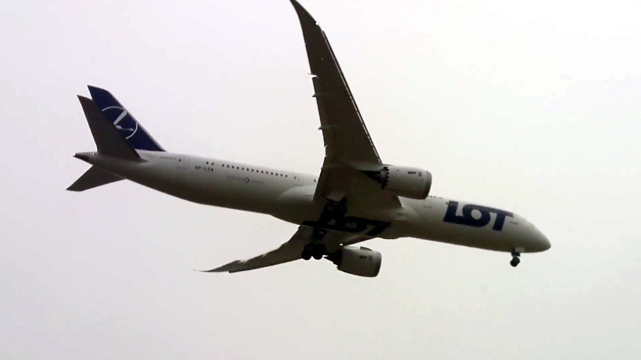 Przylot Boeing Dreamliner B787-9 LOT SP-LSA na Lotnisko Chopina.