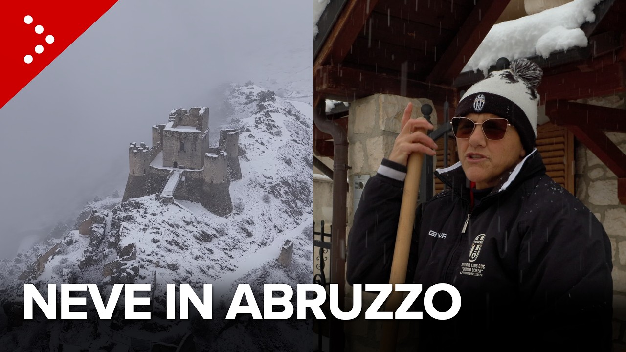 Fitta nevicata sull'Appennino abruzzese, residente: 