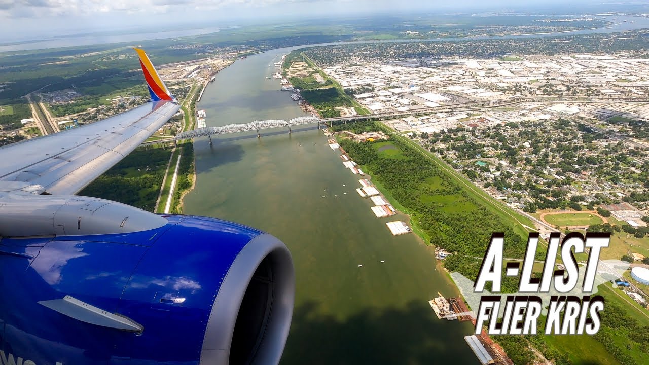 Gorgeous Approach & Landing in New Orleans (MSY) - Southwest Airlines 737-800 [4K]