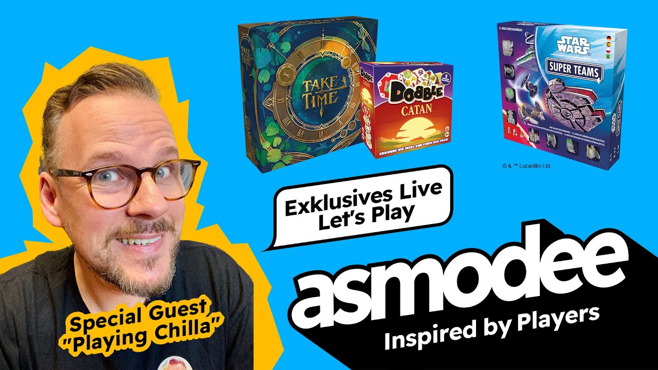 asmodee Let's Play | Take Time, Dobble Catan, Star Wars™ Super Teams | Triple Board Game Feature