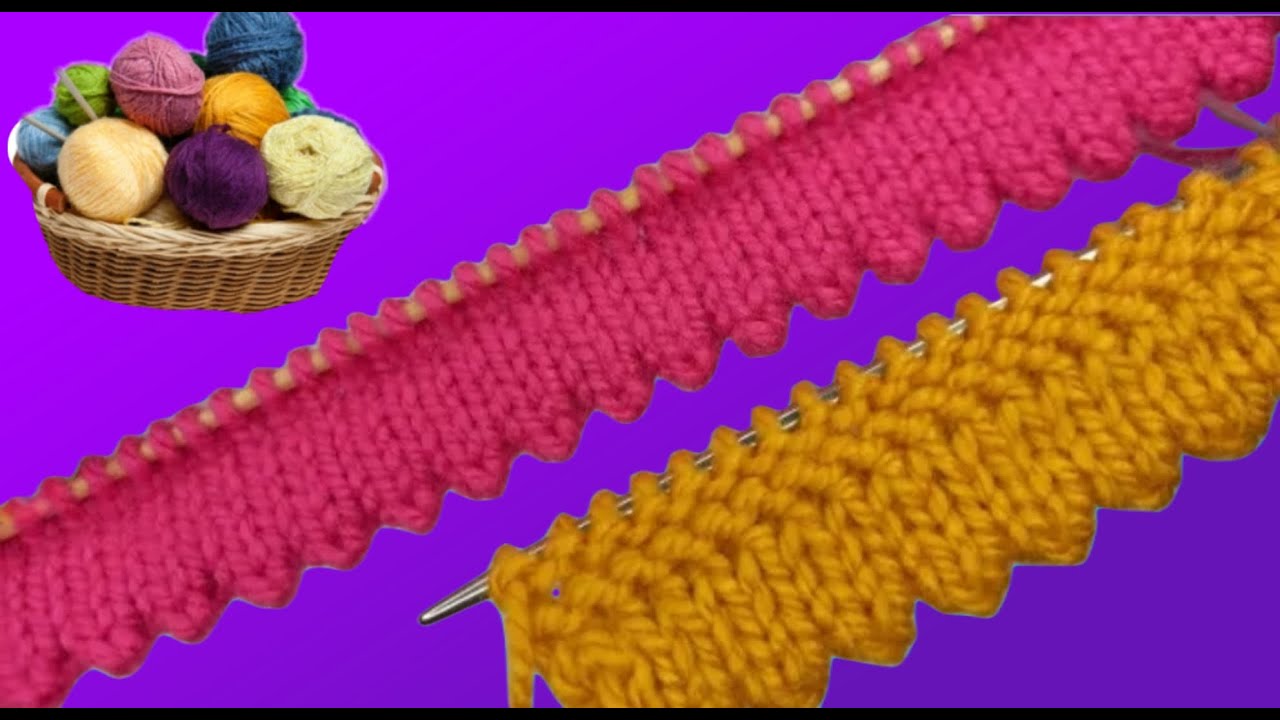 آموزش بافت مدل دندون موشی با دومیل|Beautiful pattern for the fringe of baby clothes