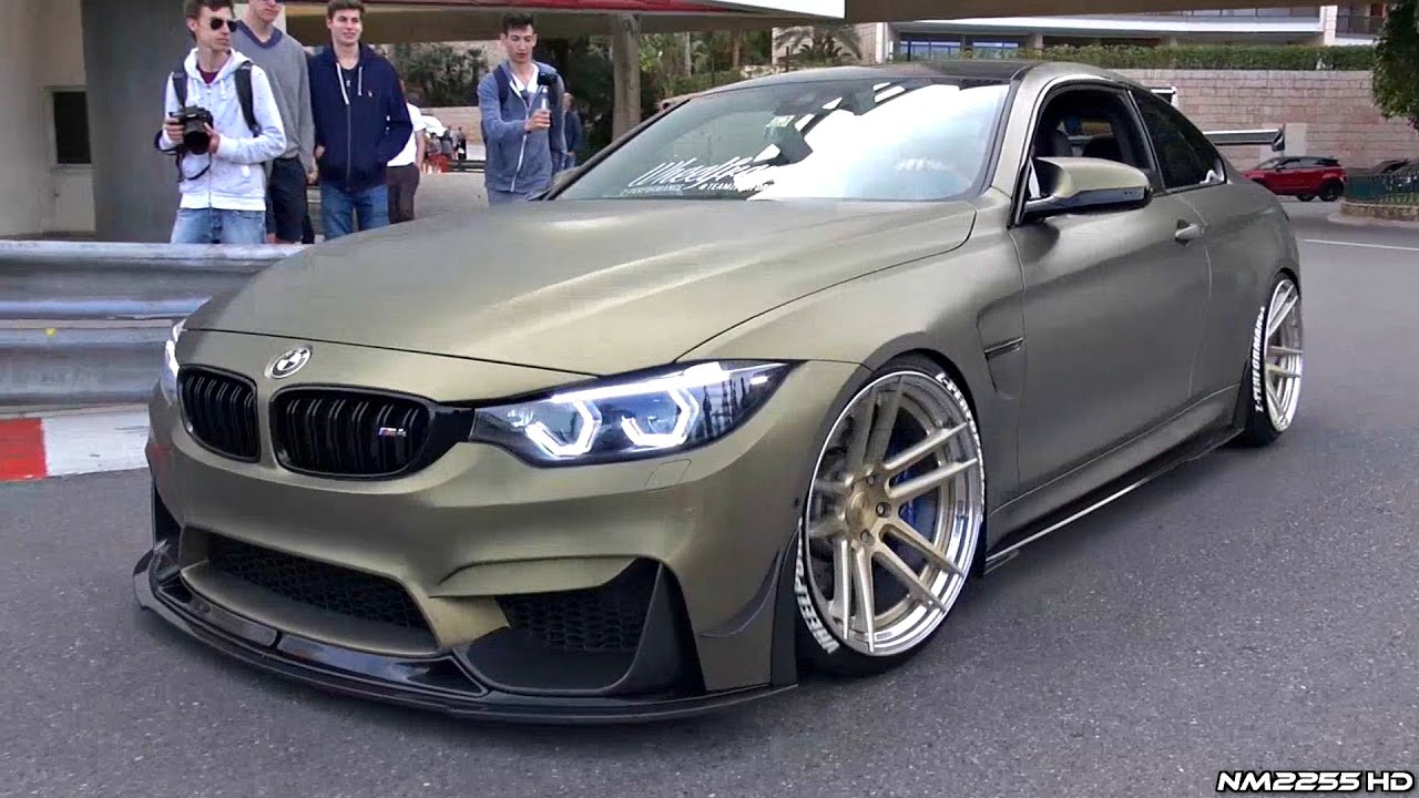 Stanced BMW M4 F82 with LOUD Fi-Exhaust Making Some Noise in Monaco!