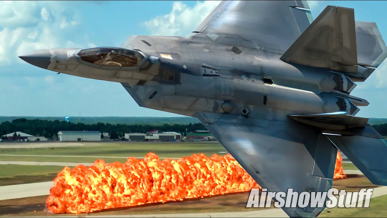 From the Tower! F-22 Raptor Demo + Bonus Pyro! - Battle Creek Airshow 2023