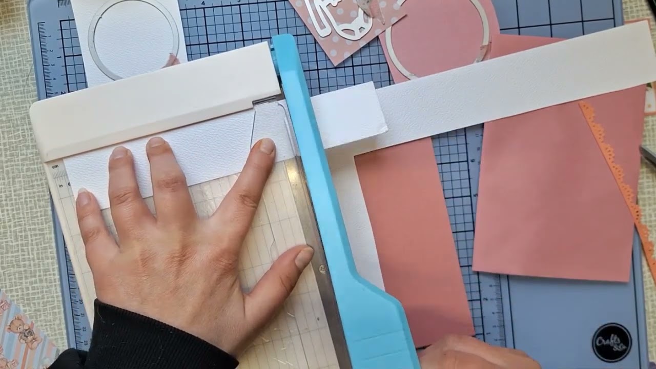 Wir basteln eine Babykarte mir tedi Papier und Knöpfe #tedi #tedipapier #tediblock #babykarte