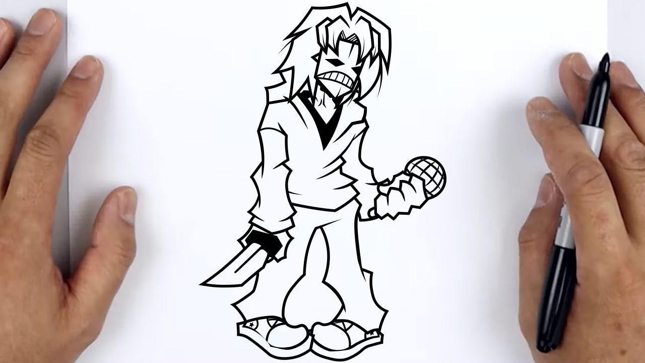 HOW TO DRAW JEFF THE KILLER (Trepidation) | Friday Night Funkin (FNF) - Easy Step By Step Tutorial