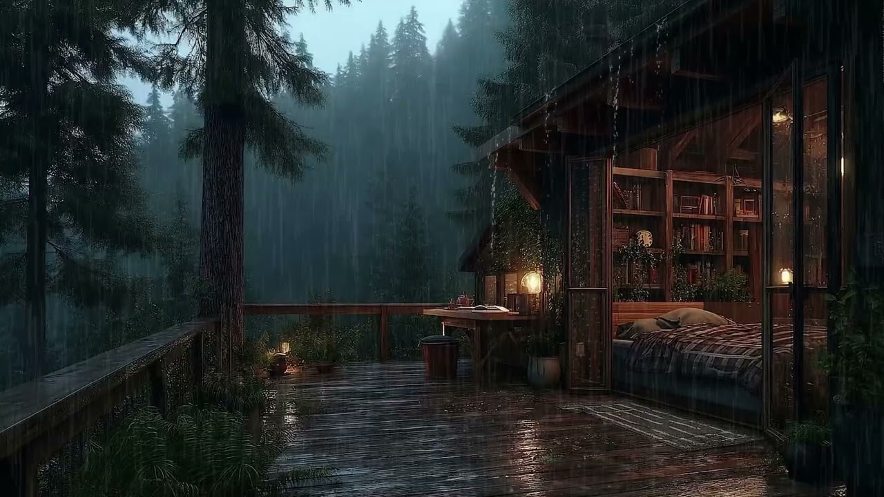 Best Night Forest Rain 🌲 | Sleep Deeply with Soothing Rain Sounds and Calm Ambience