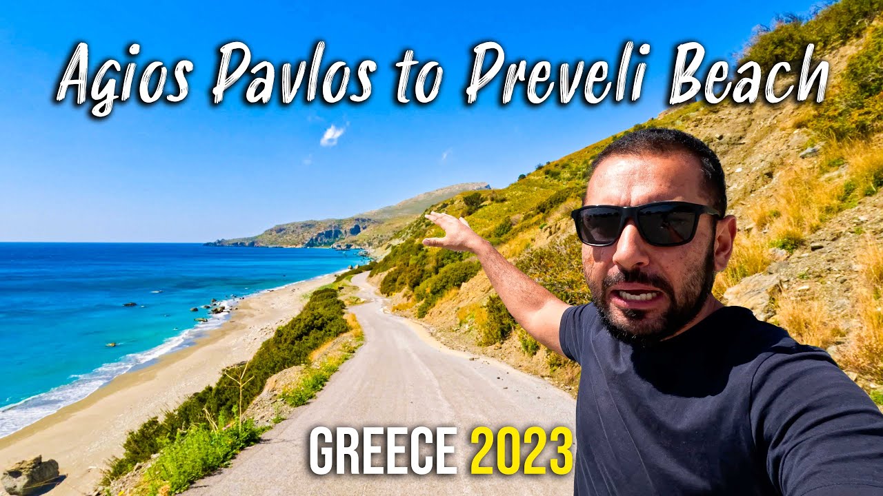 Driving from Agios Pavlos Beach to Preveli Beach, Kreta, Greece 2023