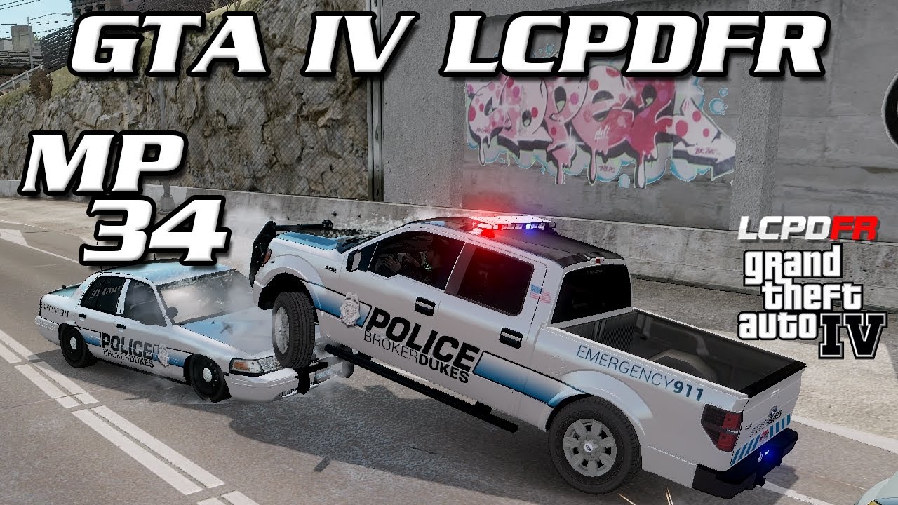 GTA IV LCPDFR MP #34 - Spawned a Barrier on My Car