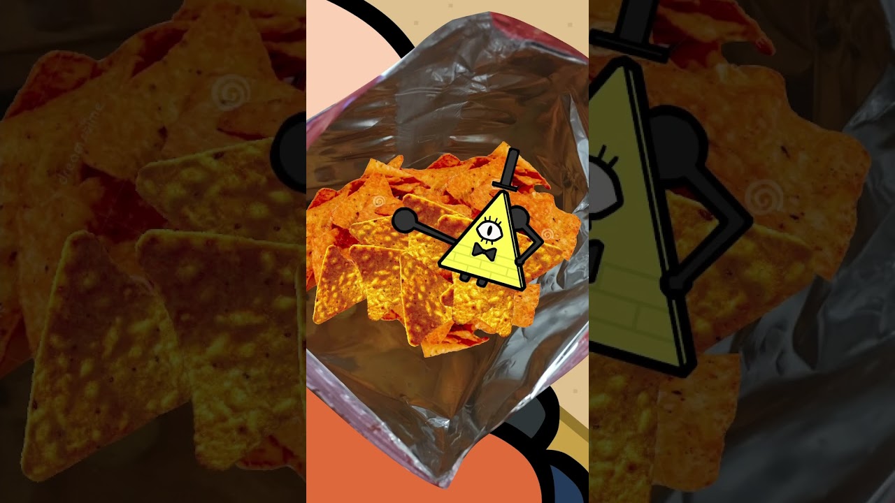 Gravity Falls Bill Cipher Dorito #gravityfalls #billcipher #bookofbill #cartoon #meme