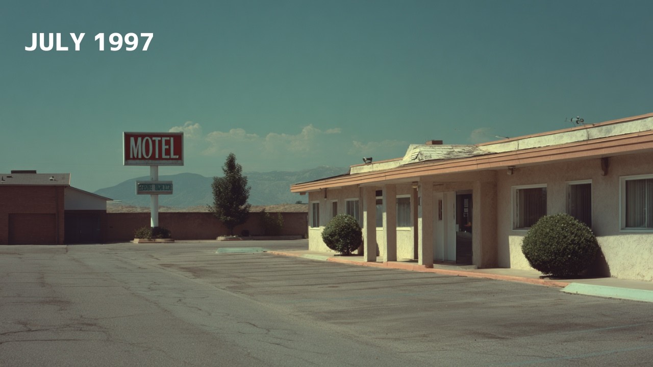 July 1997 | Empty American Motel Liminal Space