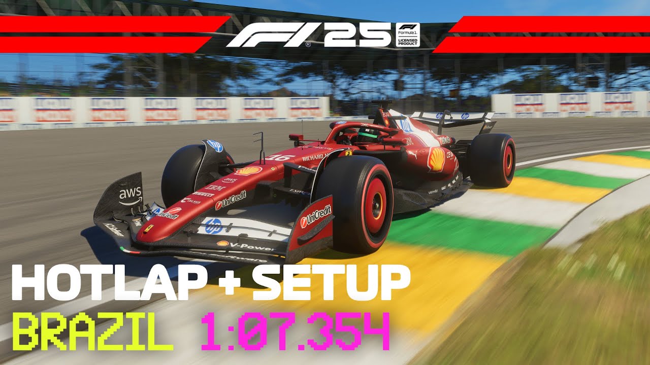 F1 25 BRAZIL Hotlap + Setup (1:07.354) - 8 th Worldwide Ranking 💪