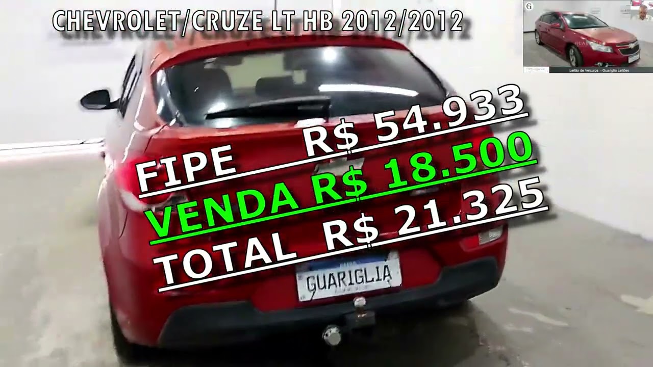 LEILÃO DE CARROS COM OTIMO PREÇOS CRUZE,SIENA,I30,SPIN NA DATA 26.02.26