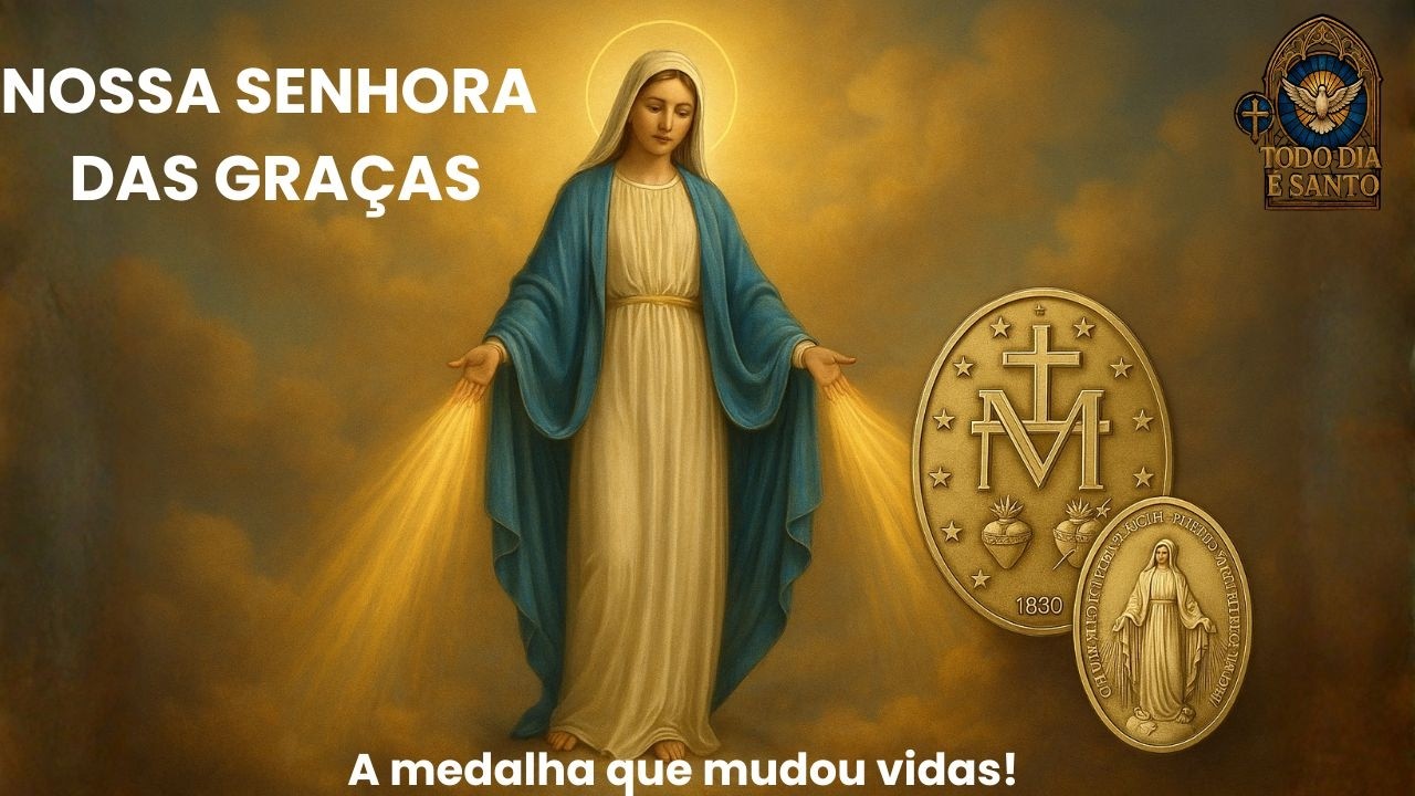NOSSA SENHORA DAS GRAÇAS 🙏 A Mãe Que Derrama Bênçãos Sobre o Mundo  @tododiaesantoofc