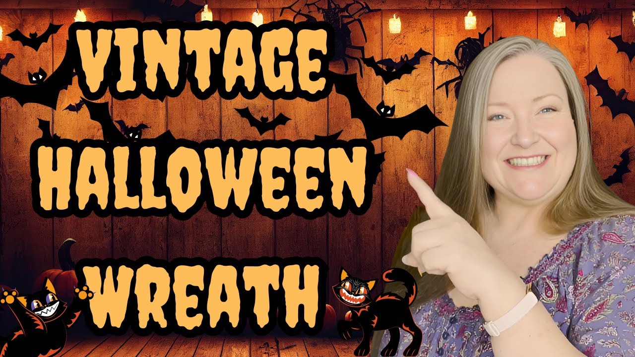 Small Vintage Halloween Wreath ~ 8