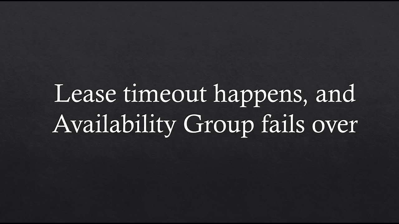 Профессионально устраняйте неполадки, связанные с тайм-аутом аренды в кластере группы доступности...