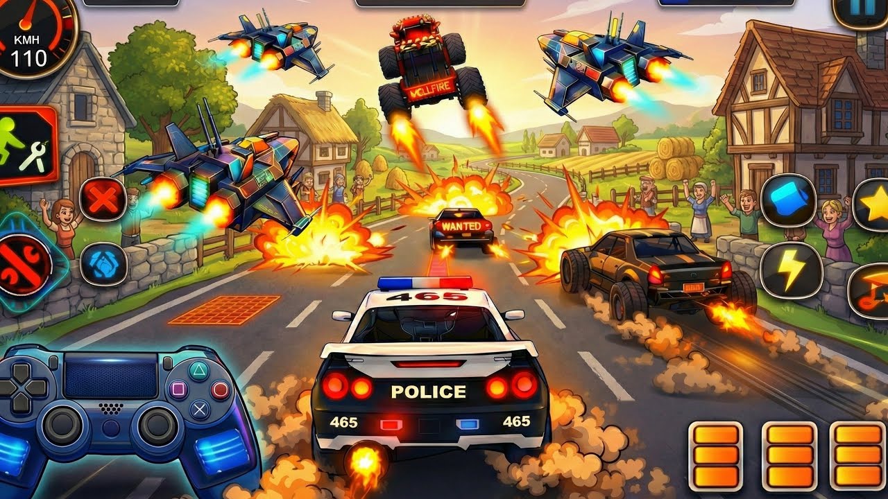 Police Car Chase Simulator 3D - Real City Cop Pursuit Android Gameplay #6 | Skeleton Play