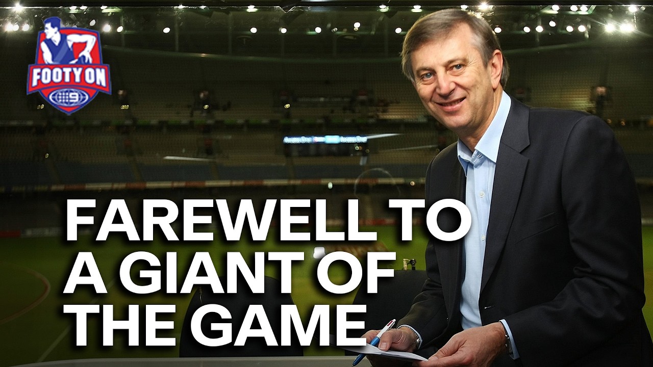 TJ's heartfelt tribute to the late, great Dennis Cometti, the voice of footy | 9News