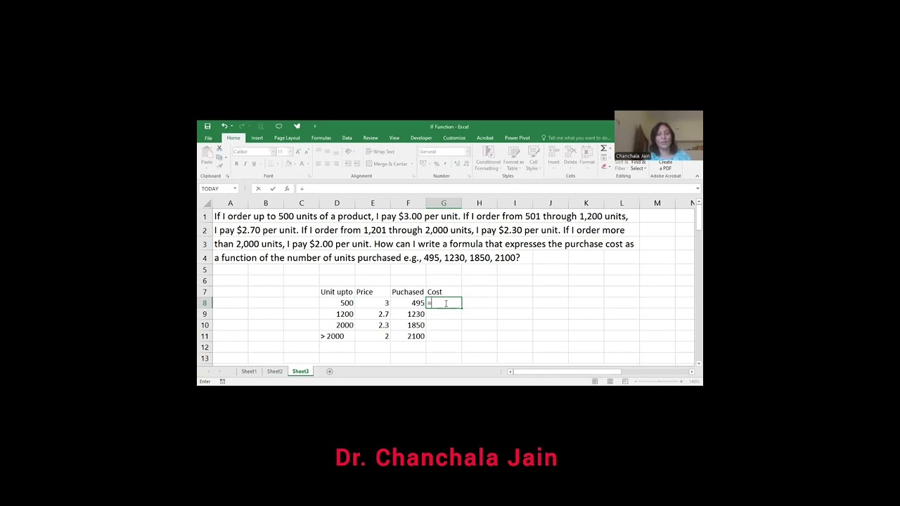 IF and Nested IF Function in Excel 