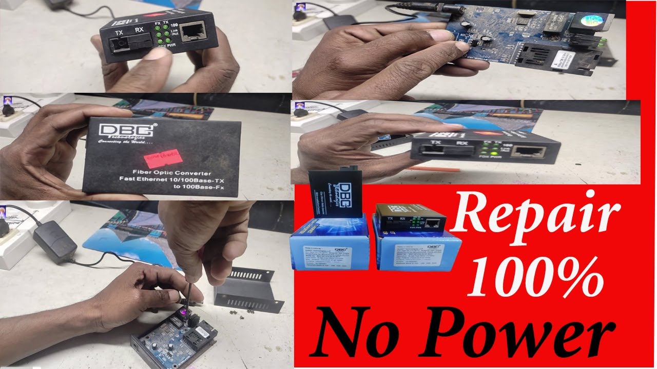 How to Repair Fiber Optic Internet by Media Converter | How to repair mc!