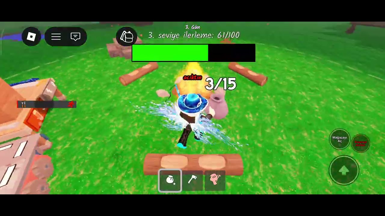 Roblox ormanda 99 gece oynadım uzaylı mekana daldım 😄