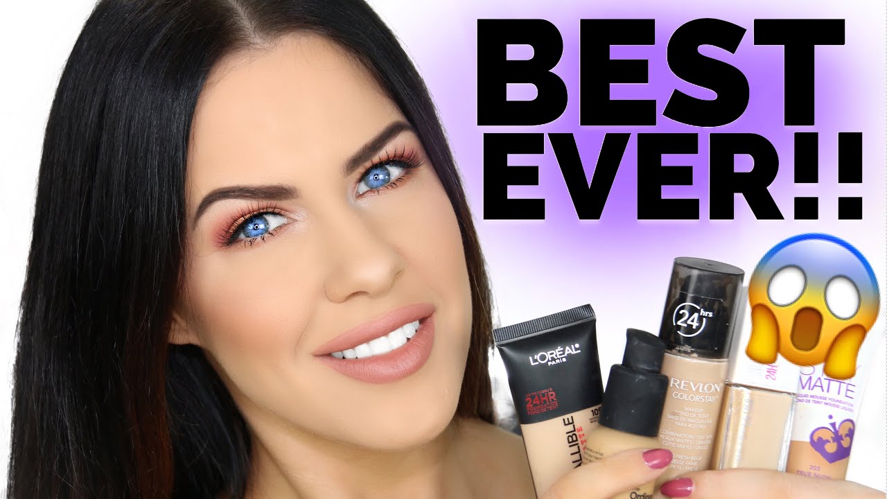 TOP 5 AFFORDABLE DRUGSTORE FOUNDATIONS FOR OILY SKIN!!!
