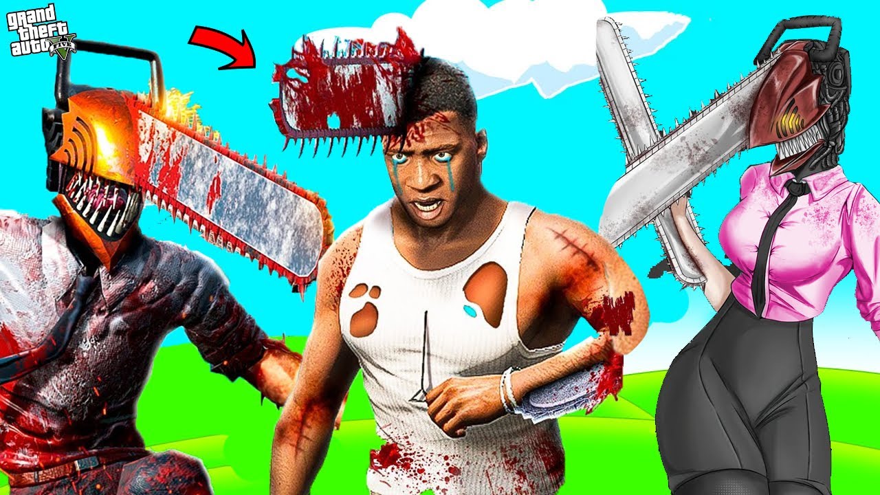 Franklin Adopted By CHAINSAWMAN FAMILY In GTA 5!!