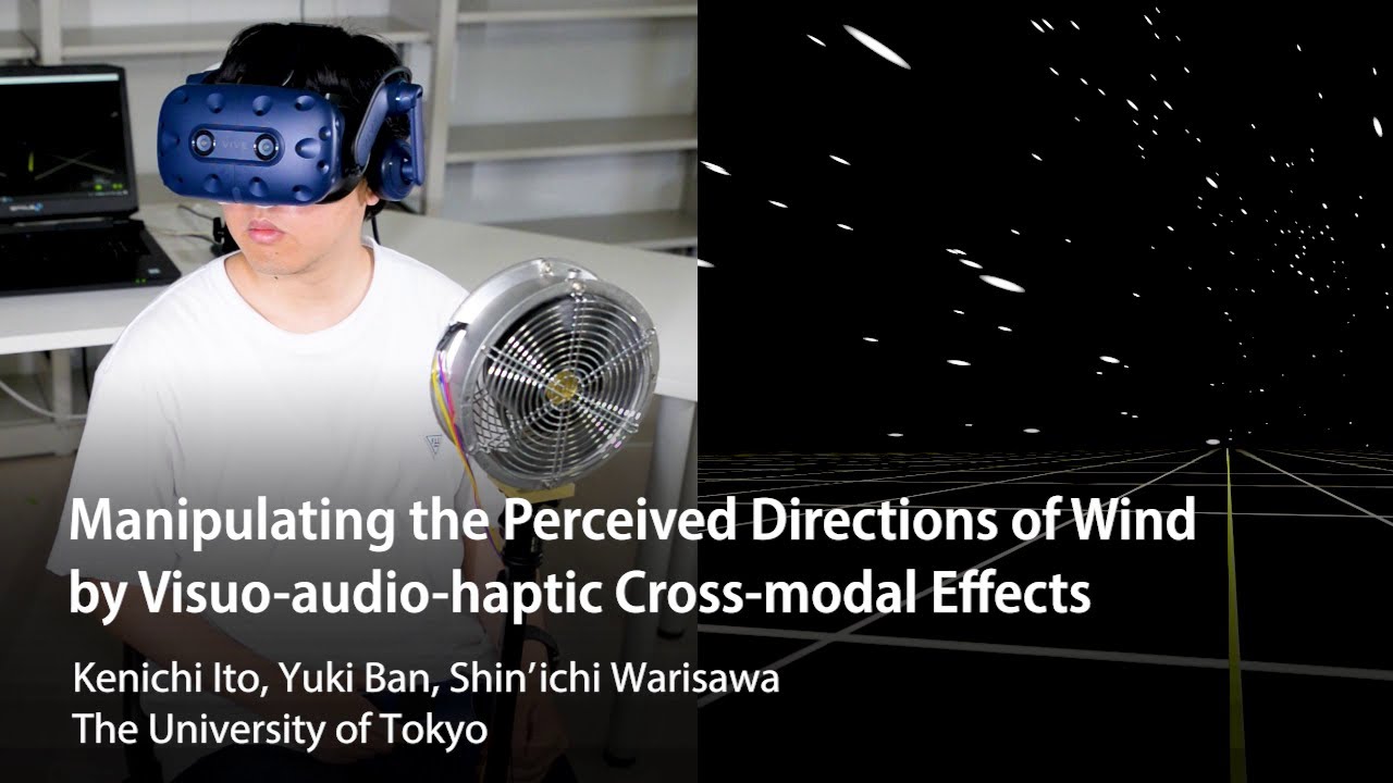 Manipulating the Perceived Directions of Wind by Visuo-audio-haptic Cross-modal Effects