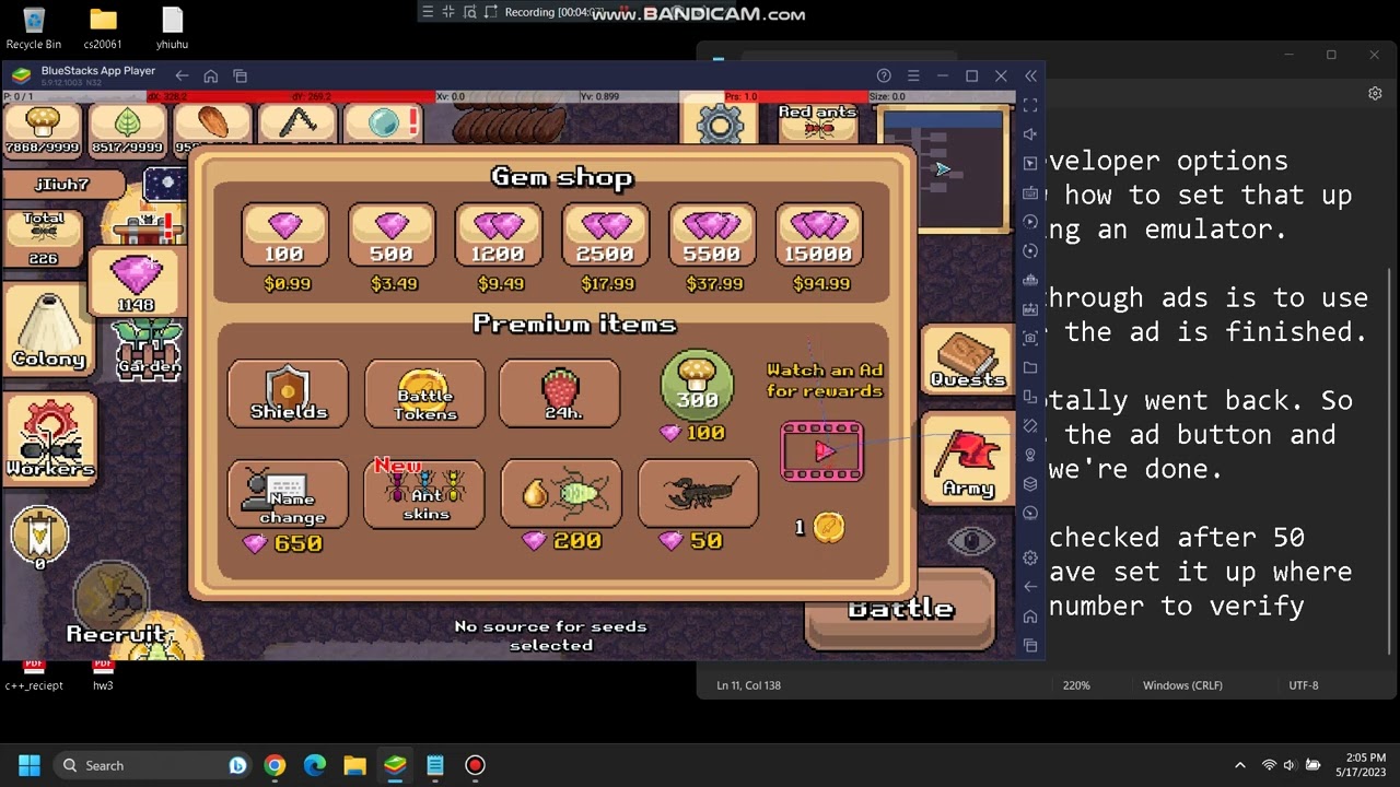 Pocket Ants Automatically Watch Ads Generate Battle Tokens with MacroDroid for Free