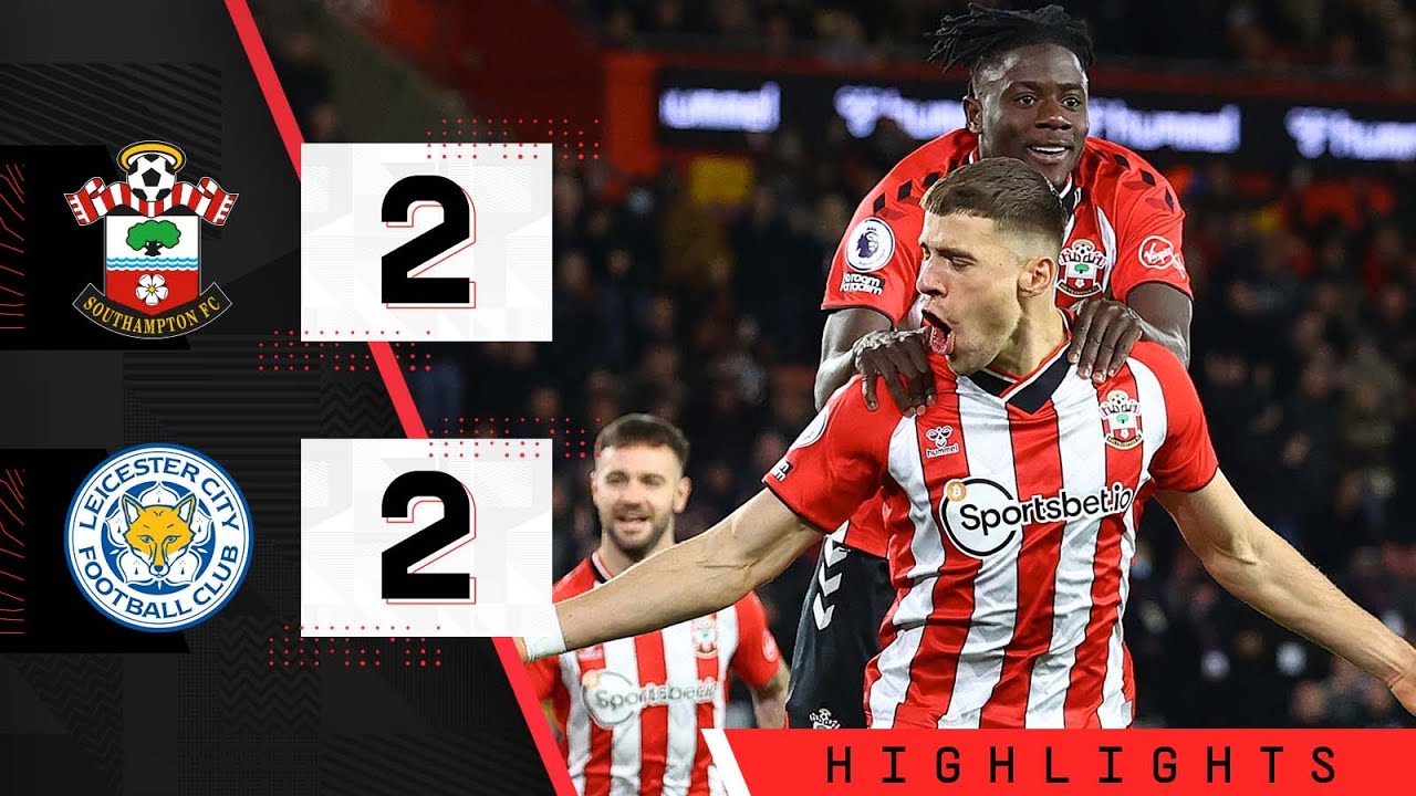 90-SECOND HIGHLIGHTS: Southampton 2-2 Leicester City | Premier League