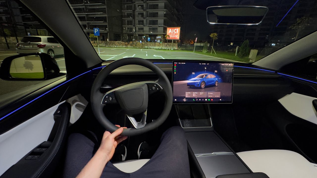 Ночной тест-драйв новой Tesla Model Y Performance 2026